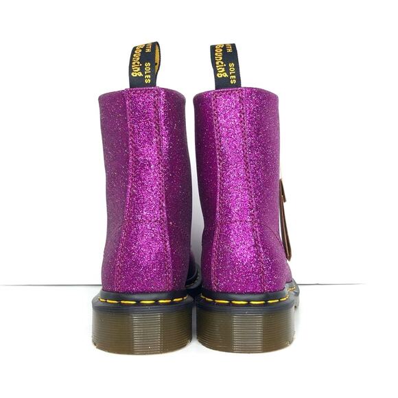 NIB Dr Martens Purple Glitter 1460 Pascal Ankle Boots Women’s 6 Shoes - Picture 8 of 13